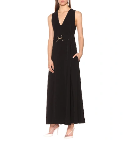 Shop Stella Mccartney Belted Maxi Dress In Black