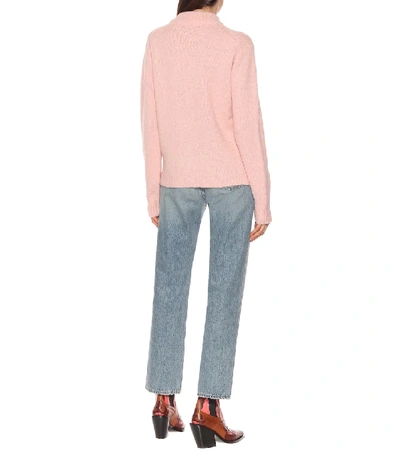 Shop Tibi Cozette Alpaca And Wool Sweater In Pink
