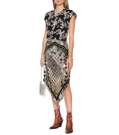 Shop Paco Rabanne Paillette-embellished Skirt In Metallic