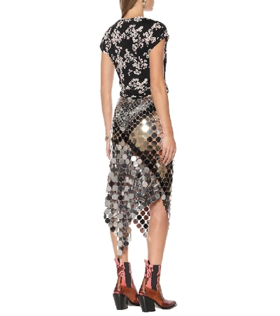 Shop Paco Rabanne Paillette-embellished Skirt In Metallic