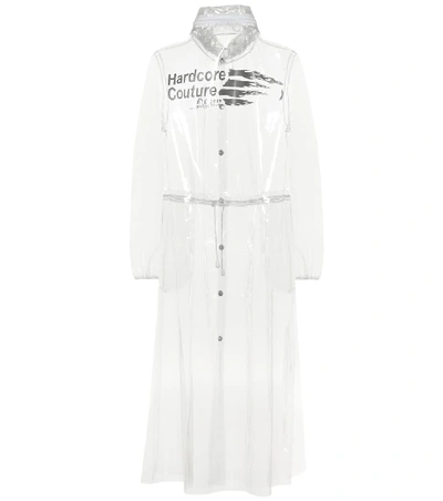 Shop Marine Serre Transparent Pu Raincoat In Neutrals