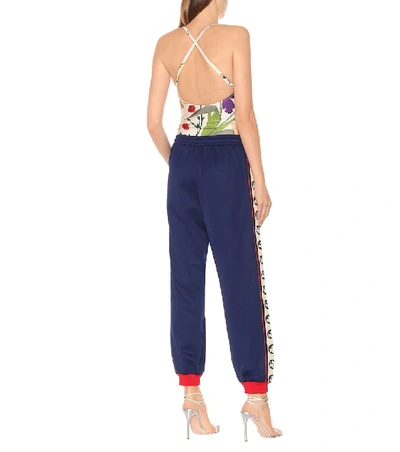 Shop Gucci Gg Sweatpants In Blue