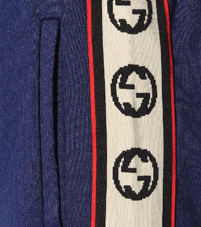 Shop Gucci Gg Sweatpants In Blue