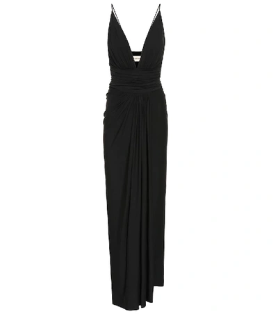 Shop Alexandre Vauthier Stretch-jersey Gown In Black