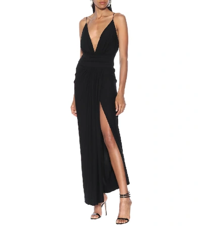 Shop Alexandre Vauthier Stretch-jersey Gown In Black