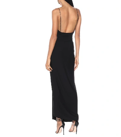 Shop Alexandre Vauthier Stretch-jersey Gown In Black