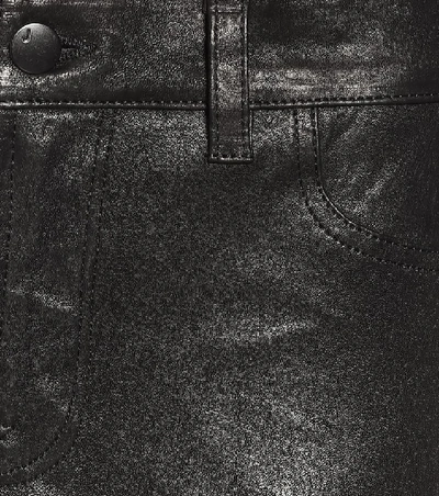 Shop J Brand L8001 Mid-rise Leather Leggings In Black