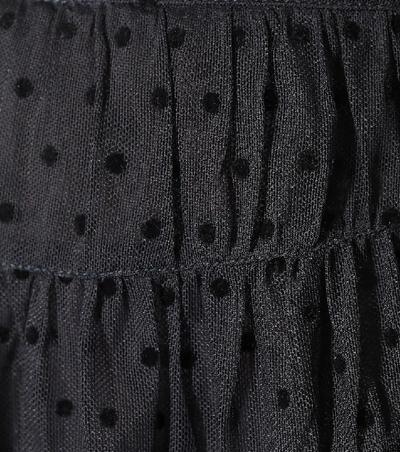 Shop Ulla Johnson Polka-dot Tulle Miniskirt In Black