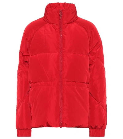 Shop Ganni Down Puffer Jacket In Red