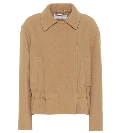 Shop Chloé Wool-blend Jacket In Brown