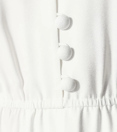 Shop Gucci Silk-blend Midi Dress In White