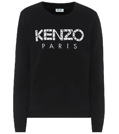 Shop Kenzo Logo Cotton Sweater In Black