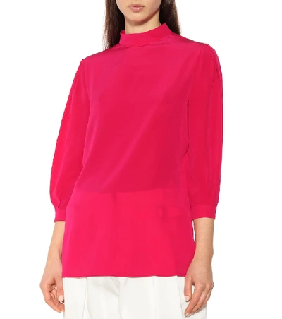 Shop Givenchy Silk Blouse In Pink