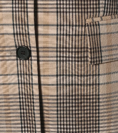 Shop Joseph Mayfield Madras Checked Blazer In Brown