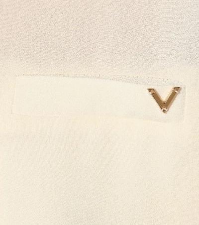 Shop Valentino Silk-georgette Shirt In White