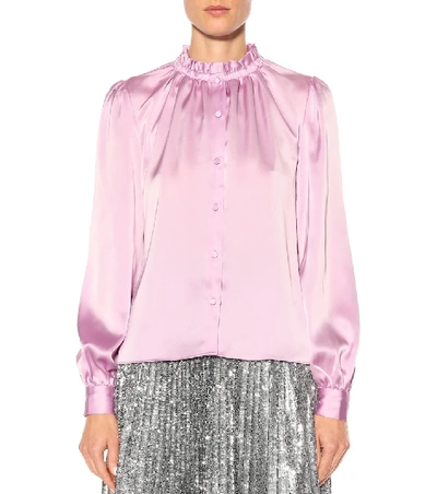 Shop Co Satin Blouse In Pink