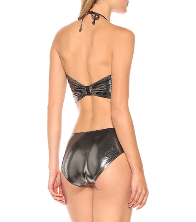 Shop Isabel Marant Wana Bandeau Bikini Top In Metallic