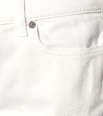 Shop 7 For All Mankind Mid-rise Cotton Twill Shorts In White