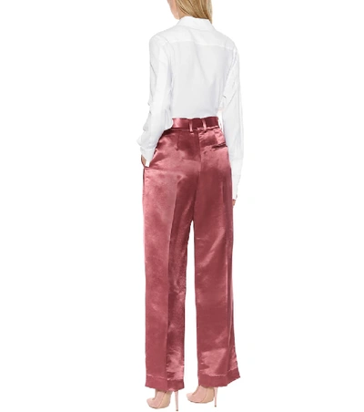 Shop Sies Marjan Blanche Satin Wide-leg Pants In Pink
