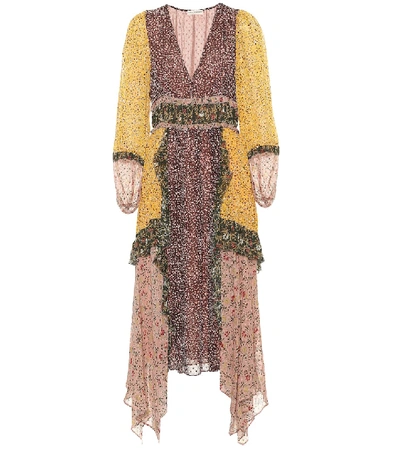Shop Ulla Johnson Primrose Silk Georgette Dress In Multicoloured