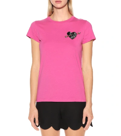 Shop Valentino Cotton T-shirt In Pink