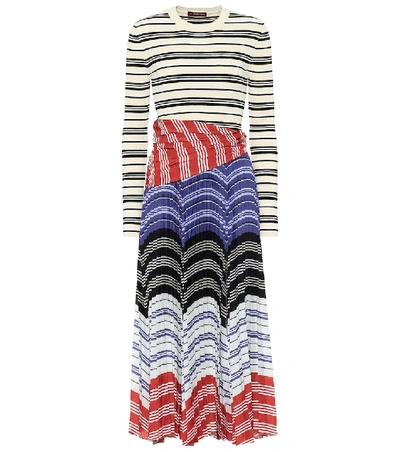 Shop Altuzarra Woodbine Striped Midi Dress In Multicoloured