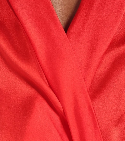 Shop Zimmermann Wavelength Silk-satin Playsuit In Red