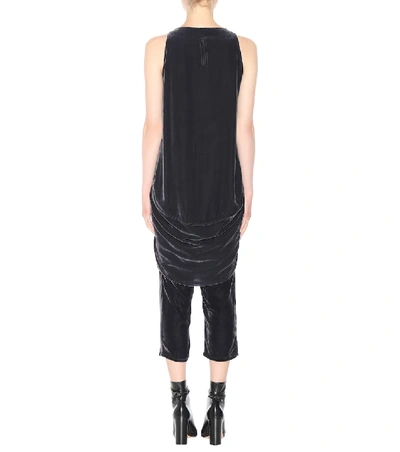 Shop Rick Owens Velvet Tank Top In Purple