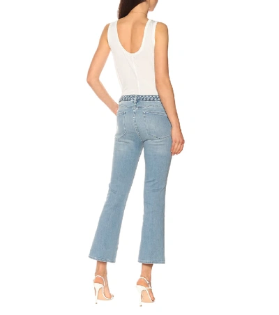 Shop Frame Le Crop Mini Boot Mid-rise Jeans In Blue