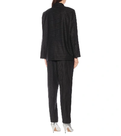 Shop Isabel Marant Melinda Pinstripe Wool Blazer In Black