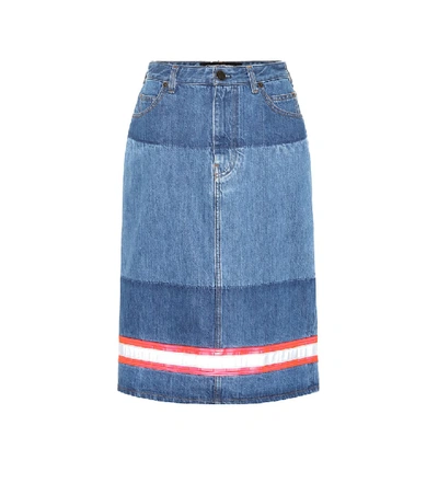 Shop Calvin Klein 205w39nyc Denim Midi Skirt In Blue