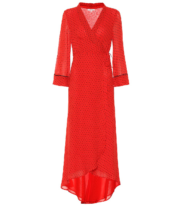 red ganni dress