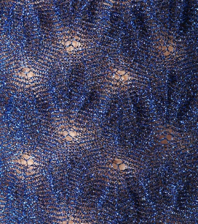 Shop Missoni Open-knit Kaftan In Blue