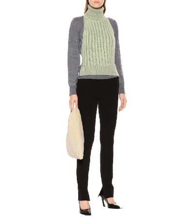 Shop Mm6 Maison Margiela Turtleneck Sweater In Green