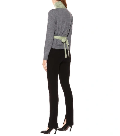 Shop Mm6 Maison Margiela Turtleneck Sweater In Green