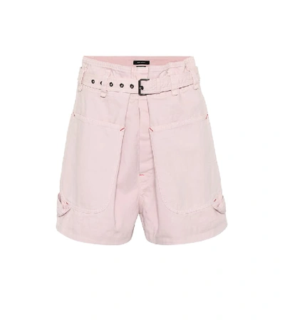 Shop Isabel Marant Ike High-rise Denim Shorts In Pink