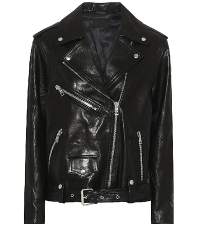 Shop Rta Eryn Leather Biker Jacket In Black