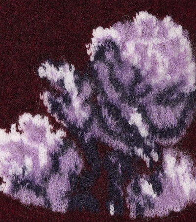 Shop Chloé Wool And Alpaca Blend Cardigan In Purple