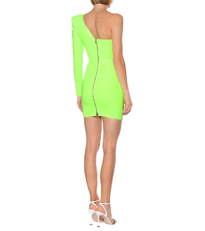 Shop Alex Perry Ambre One-shoulder Minidress In Green