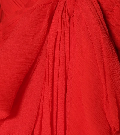 Shop Alexander Mcqueen Silk Gown In Red