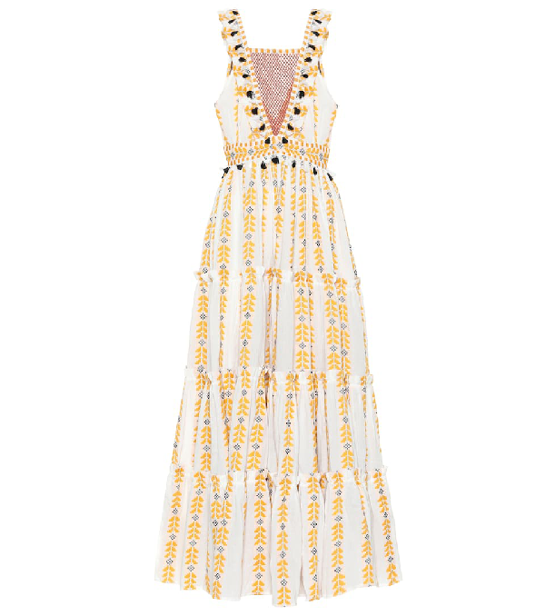 yellow cotton maxi dress