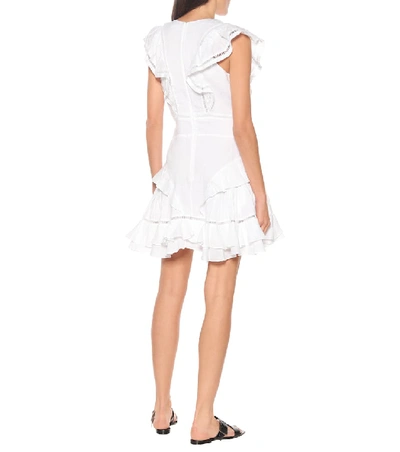 Shop Isabel Marant Étoile Audrey Ruffled Linen Minidress In White