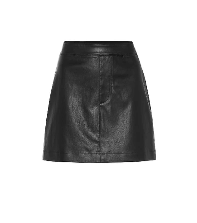 Shop Helmut Lang Leather Miniskirt In Black