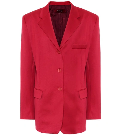 Shop Sies Marjan Molly Wool Blazer In Red