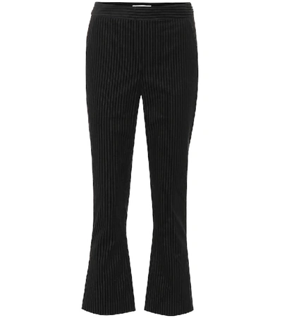 Shop Frame Slit Cropped Corduroy Pants In Black