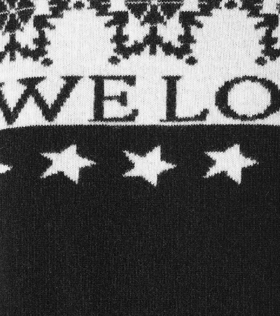 Shop Loewe Snowflake Wool Turtleneck Sweater In Black