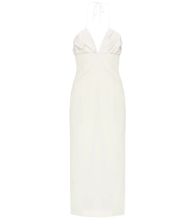 Shop Jacquemus La Robe Bambino Longue Midi Dress In White