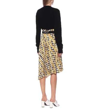 Shop Balenciaga Chain-print Wrap Midi Skirt In Multicoloured