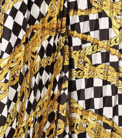 Shop Balenciaga Chain-print Wrap Midi Skirt In Multicoloured