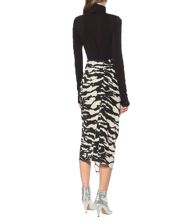 Shop Isabel Marant Fabiana Stretch-silk Midi Skirt In Multicoloured